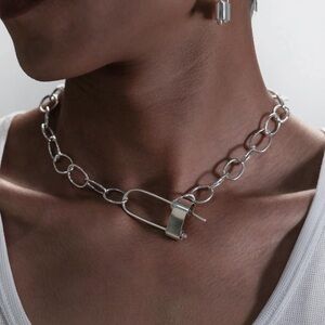 Handmade 999 Silver Lock Necklace